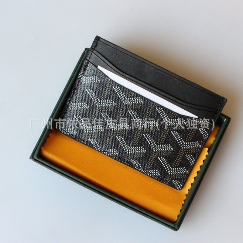 2024 สไตล์ใหม่ goyard ผู้ชายผู้หญิงบัตรเครดิตกระเป๋าเหรียญสุนัขฟันผู้ถือบัตร Elegant De ผู้ถือบัตร F