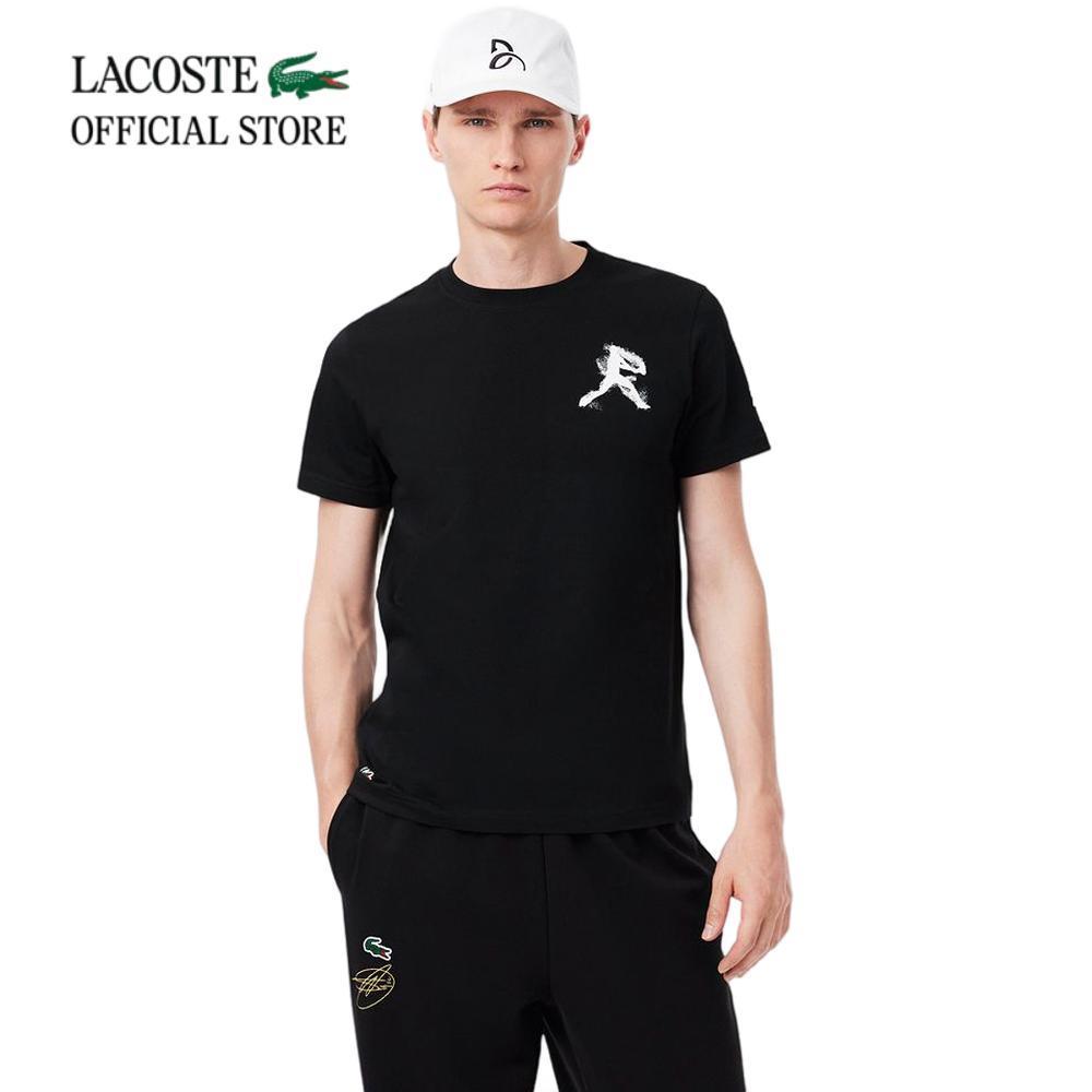 LACOSTE เสื้อยืดผู้ชาย LACOSTE TENNIS X NOVAK DJOKOVIC PACK รุ่น TH1044 - NOIR