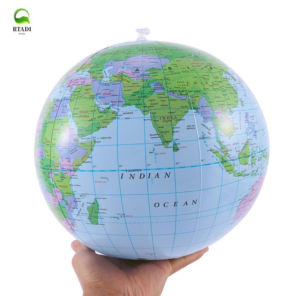 RTADI Globe Giant English Gift Ball Ball PVC การศึกษา 16 นิ้ว 40 ซม.แผนที่โลก
