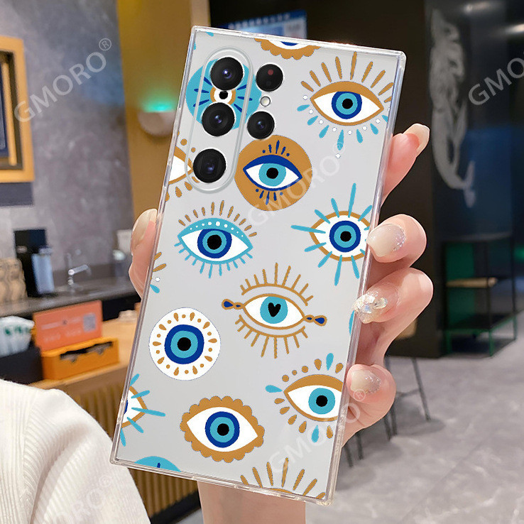 [Boutique Department Store Flagship Store fgds765.th] เคสโทรศัพท์โปร่งใส Blue Eyes ขายดี GalaxySFE C