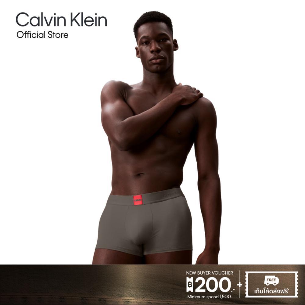 CALVIN KLEIN กางเกงในผู้ชาย Icon Logo Graphic ทรง Low Rise Trunk รุ่น NB4440 WD6 - สี Camel