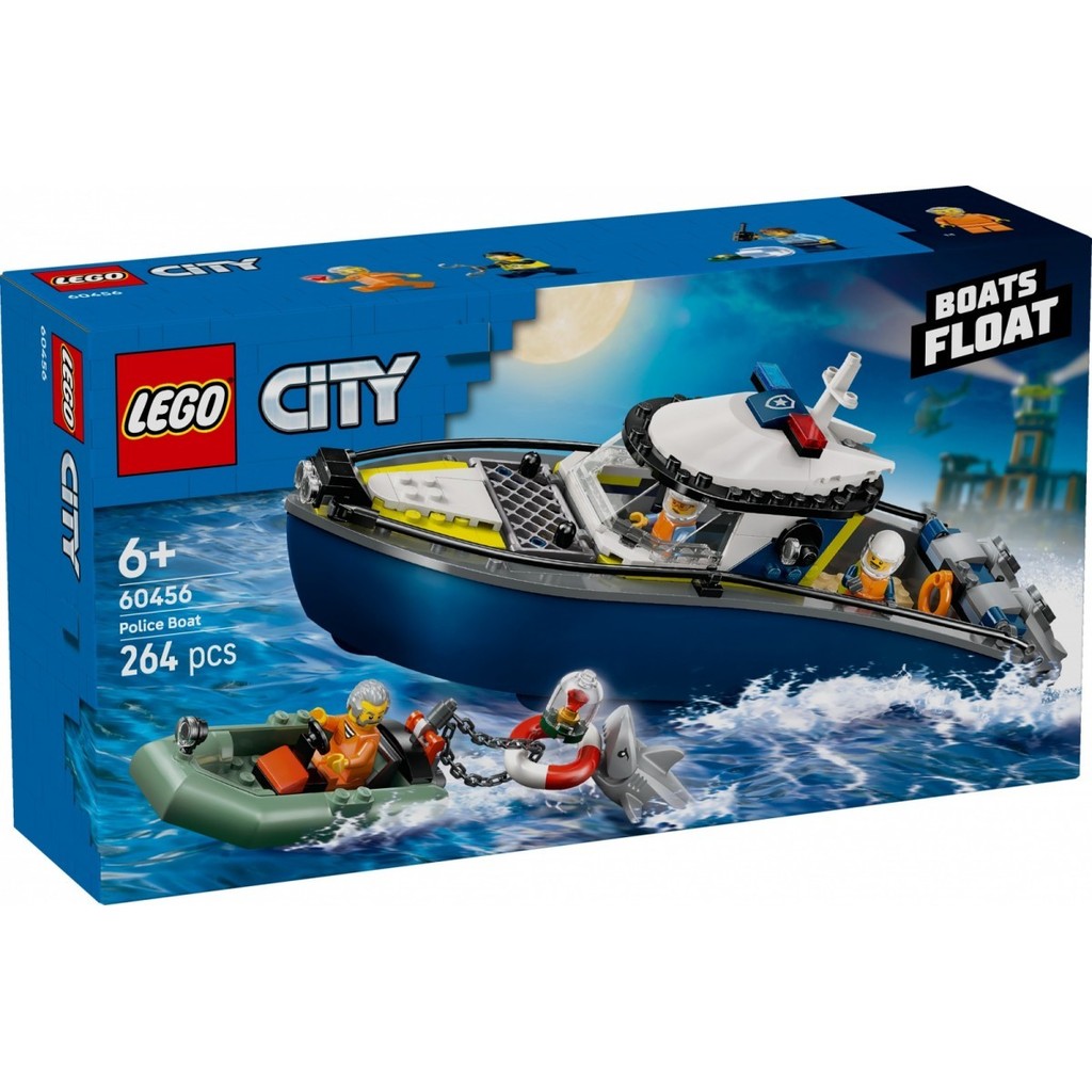 LEGO City Police Boat Chase ครบชุด 264 ชิ้น (60456)