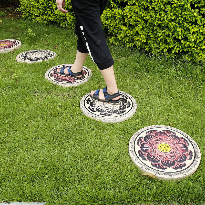 Courtyard Step Stone Tingbu Stone Garden อิฐวัฒนธรรม Step Stone สนามหญ้าโบราณเหยียบหินกลางแจ้ง Villa