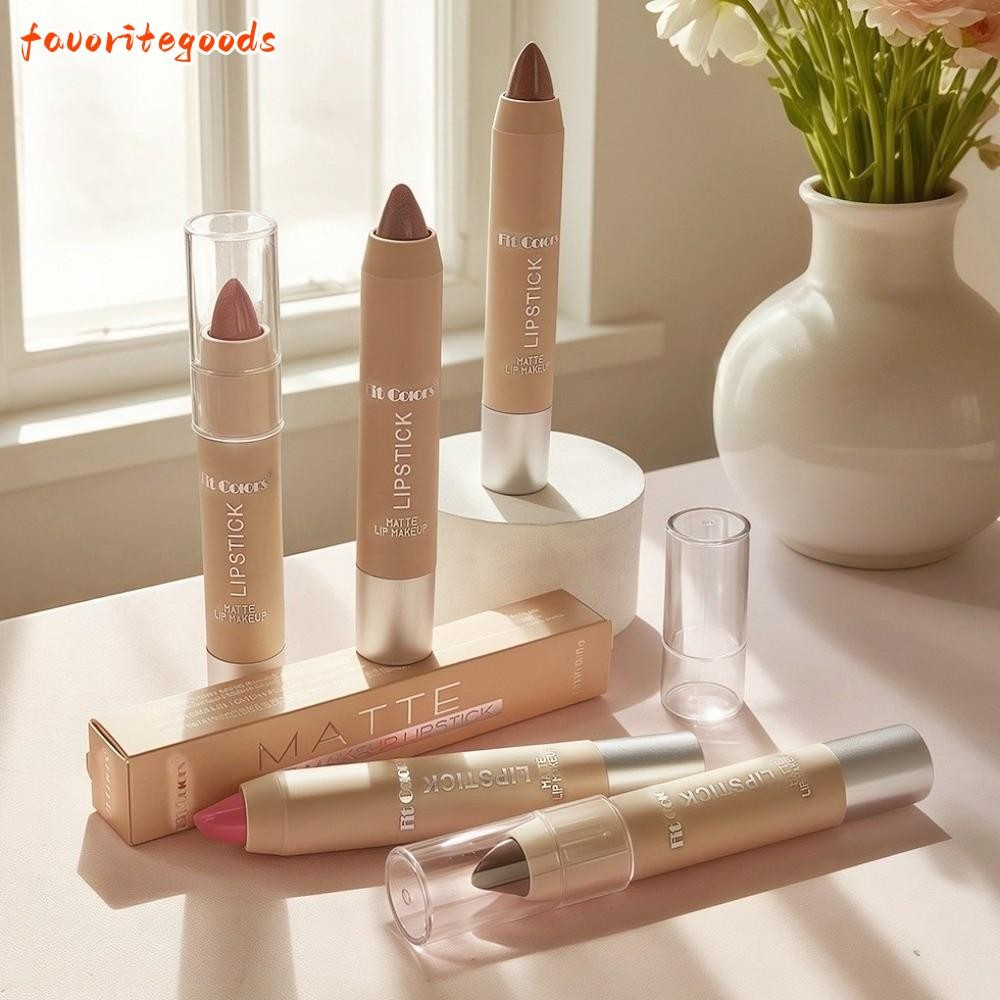 FAVORITEGOODS Lipliner ดินสอ, Matte พร้อม Gold Glitter ลิปสติก Lipliner, กันน้ํายาวนานเงา Lipliner ส