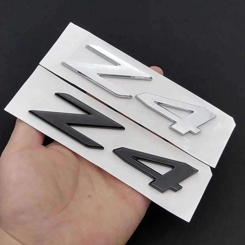 3D ABS Chrome สีดําโลโก้ Z4 สัญลักษณ์ตัวอักษร Badge รถด้านหลังสติกเกอร์สําหรับ BMW Z4 SDrive 25i M40