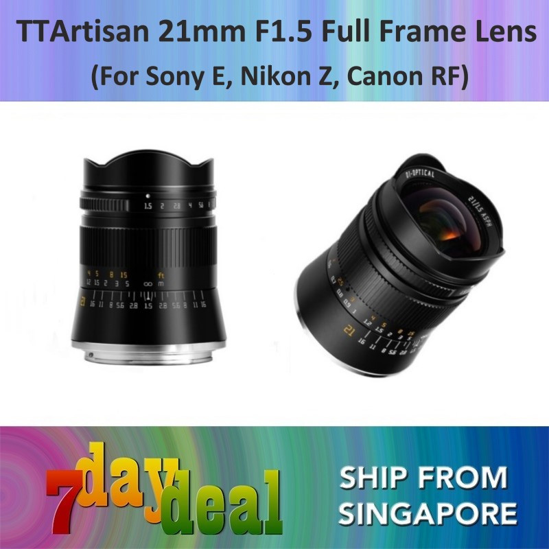 TTArtisan 21mm f/1.5 เลนส์โฟกัสแบบแมนนวลแบบเต็มเฟรมTH99 KD9U