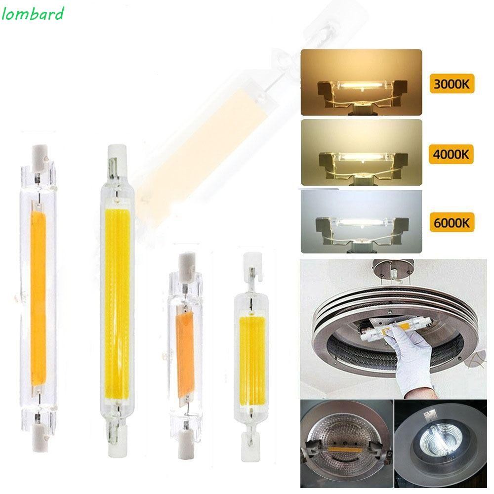 LOMBARD COB Tube Bulb, เปลี่ยนหลอดโคมไฟ 110v/220v R7S, ร้านอาหารหรี่แสงได้ 360 เรืองแสงแบบพกพา