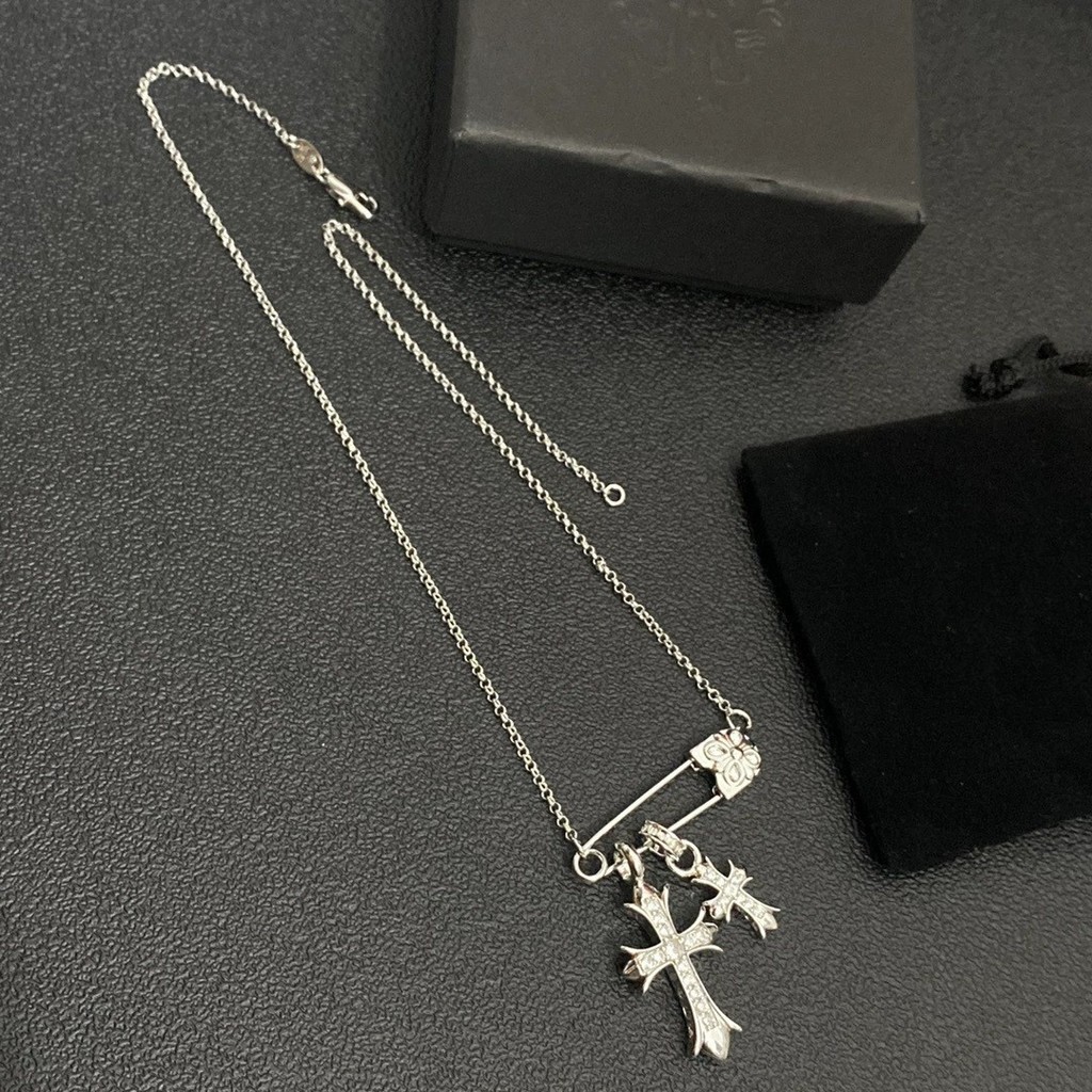 0913-YWGM-YL สร้อยคอขาไขว้คู่สําหรับผู้หญิงและการออกแบบเฉพาะ, บุคลิกภาพหัวใจ K Luo, โซ่กระดูกไหปลาร้