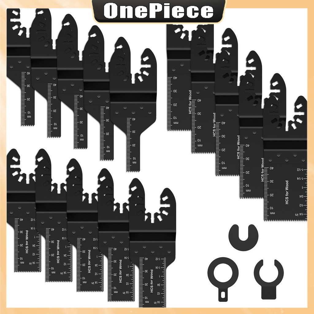 15 ชิ้น Oscillating ใบเลื่อยชุดเหล็กคาร์บอนสูง Multitool ใบมีด 6 ประเภท Quick Release Multi-เครื่องมือใบเลื่อยสําหรับไม้โลหะ