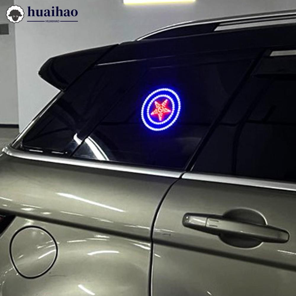 HUAIHAO USB ไฟหน้าต่างรถยนต์ LED Star ไฟตกแต่ง Creative หน้าต่างด้านหลัง Ambient Lighting อุปกรณ์ตกแ