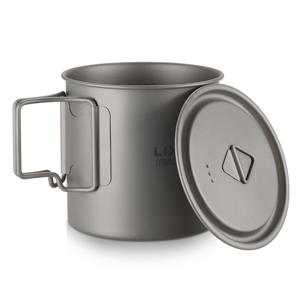Lixada Titanium Cup Spork Camping Mug อุปกรณ์ปิกนิก Heatin