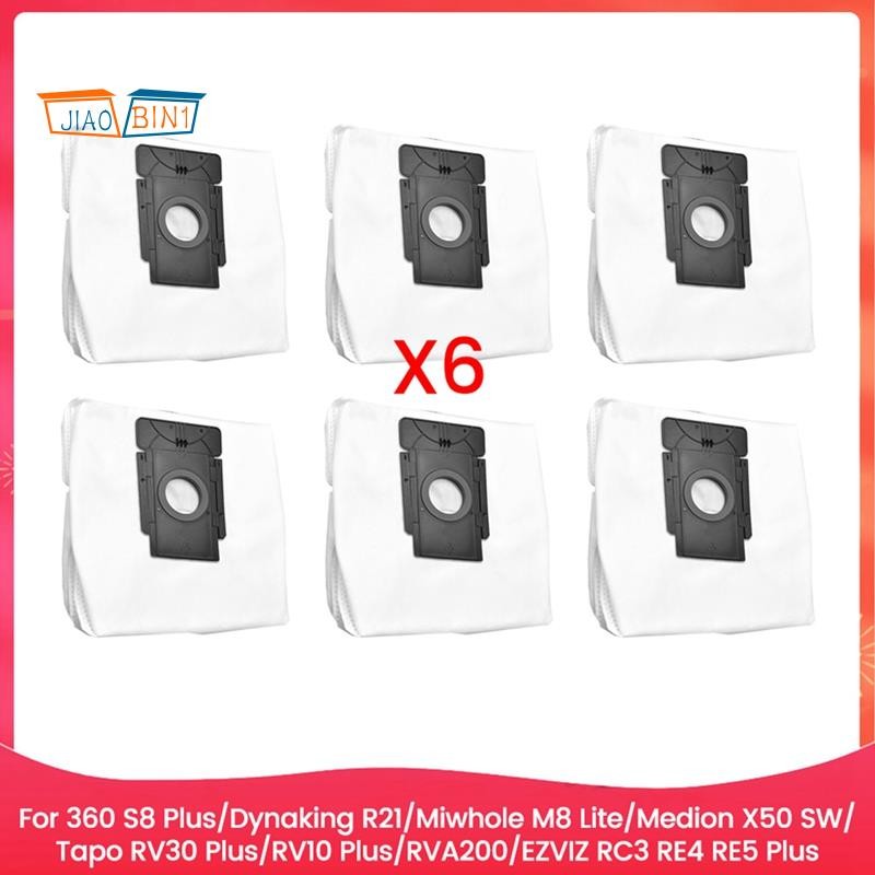 ถุงเก็บฝุ่นสําหรับ 360 S8 Plus, Dynaking R21, MiAll M8 Lite, X50 SW, RV30 Plus/RV10 Plus/RVA200, RC3