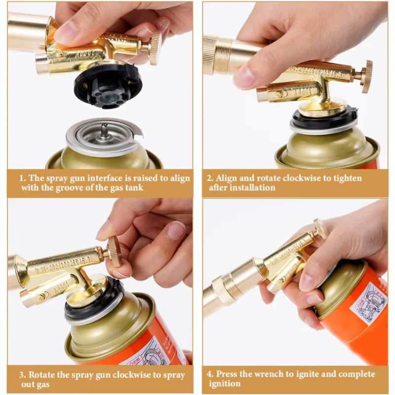 💥จัดส่งที่รวดเร็ว💥หัวพ่นไฟ หัวพ่นแก๊ส Gas Torch สำหรับแก๊สกระป๋องให้ความร้อนสูง - รูปที่ 6