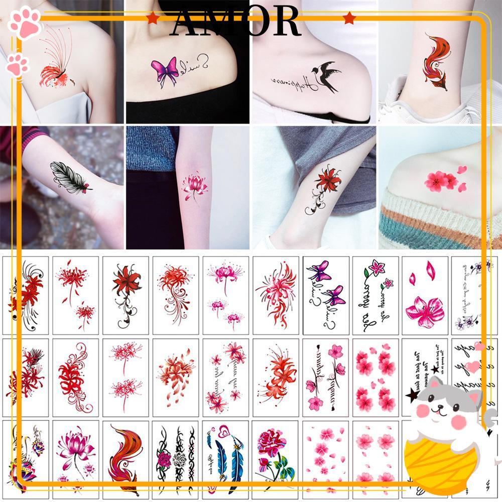 AMOR .fake tattoo stickers กันน้ำ