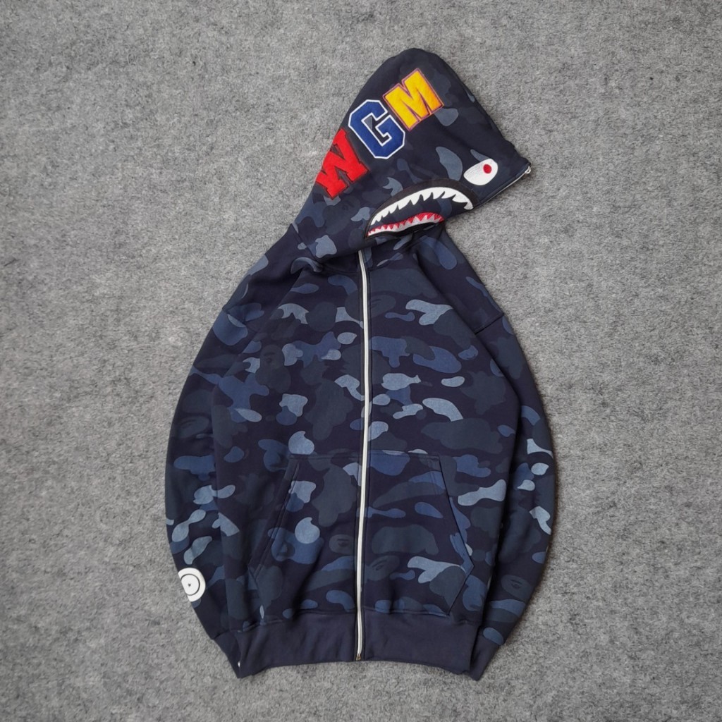BAPE WGM SHARK FULLTAG เสื้อฮู้ด UNISEX