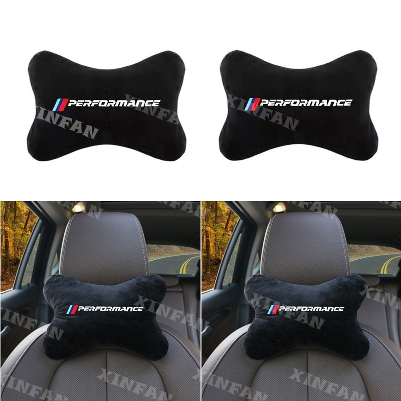 รถคอหมอนผ้าฝ้าย Flannel Headrest เข็มขัดสําหรับ BMW E60 E30 F30 F10 F20 E36 F15 F25 E34 E38 E87 E39 