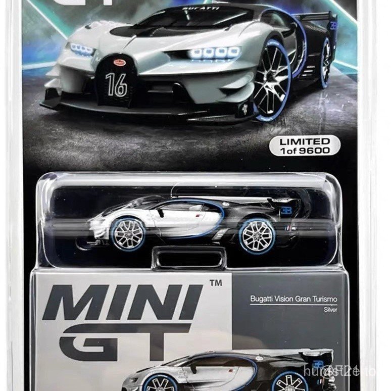 MINI GT Bugatti Bugatti vgt Vision Gran Silver 369 รุ่น US โมเดลรถโลหะผสม