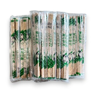 พร้อมส่ง ตะเกียบไม้ 40คู่ ใช้แล้วทิ้ง ตะเกียบไม้ โพธิ์ทอง #F…