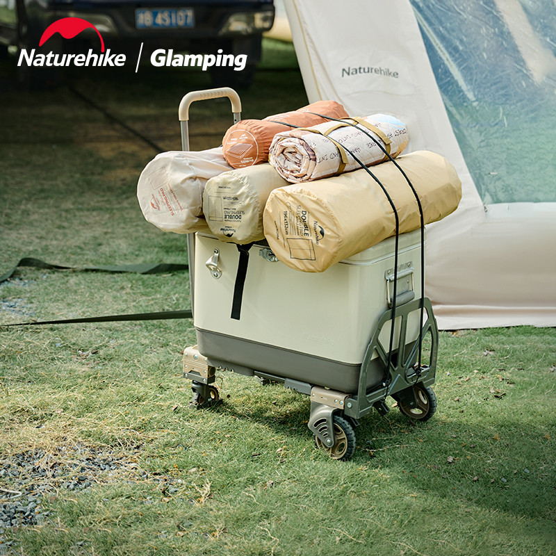 Naturehike Naturehike Two-in-One รถเข็นกลางแจ้ง Camping พับรอก Trailer Camp รถเข็นจักรยาน
