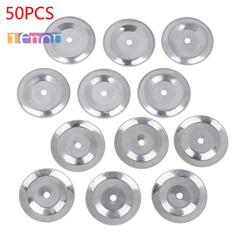 [Lemon] 50 ชิ้น Tambourine Bell แหวน Jingle Bell เหล็กสําหรับ Handbell Church กลองบ่วง Tambourine แห