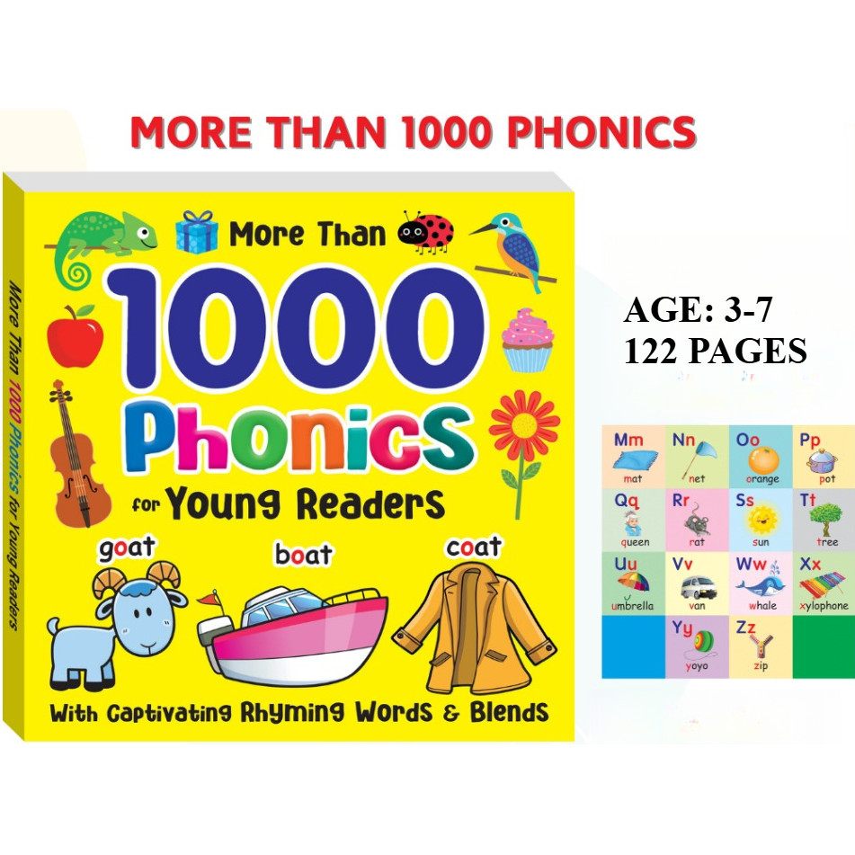 มากกว่า 1000 Phonics สําหรับเครื่องอ่านหนุ่มด้วย Captivating Rhyming Words & Blends