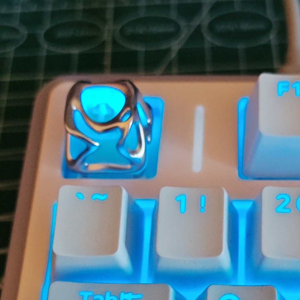 Custom Metal Texture Translucent Keycaps Electroplating RGB Backlit PC Keycap สําหรับ Mechanial คีย์บอร์ด DIY อุปกรณ์เสริม