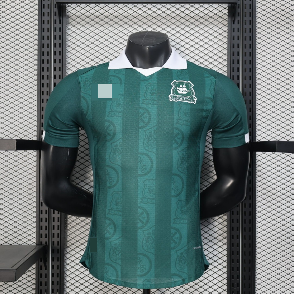 เสื้อตัวยาวฟุตบอล Plymouth Argyle FC รุ่นผู้เล่นที่บ้าน พร้อมปักชื่อและหมายเลข คุณภาพสูง มีให้เลือกห