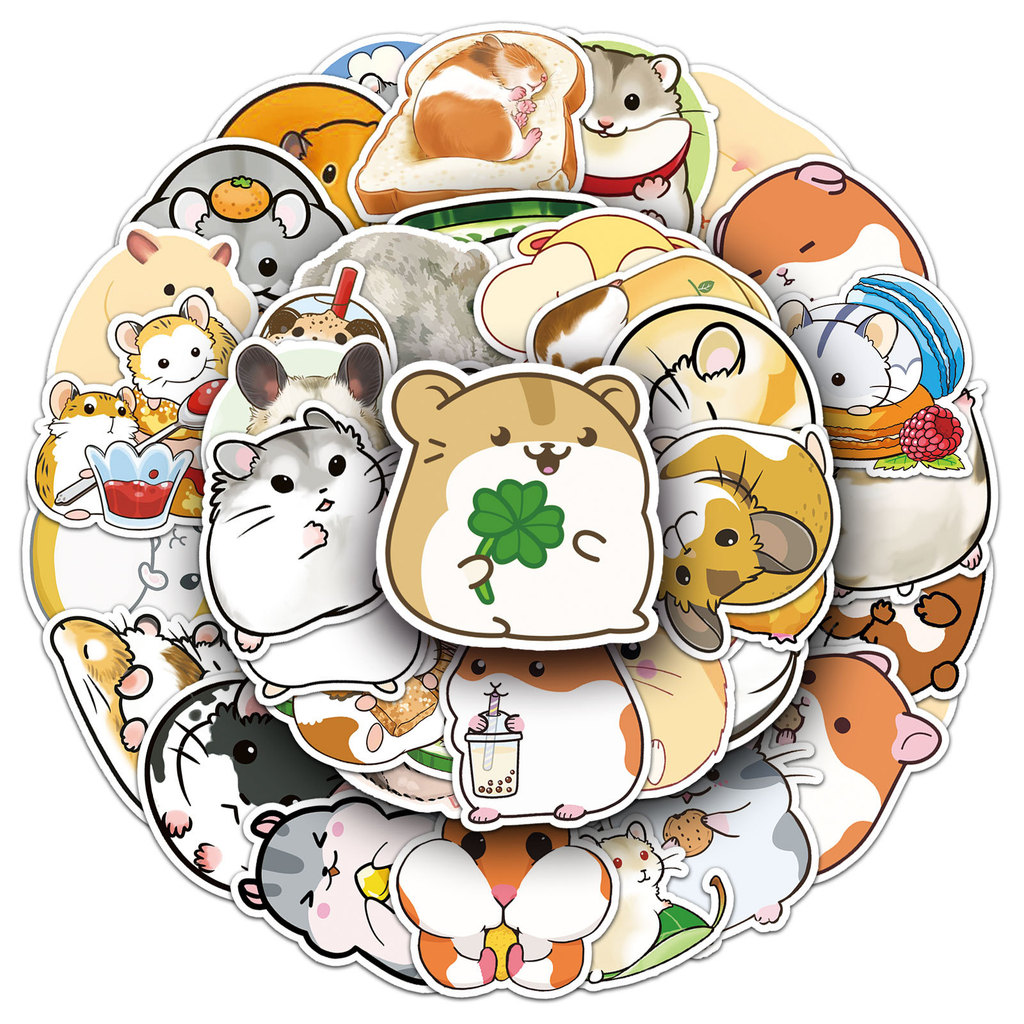 50ชิ้น/เซ็ต ❉ Kawaii Hamster Cricetinae Emoji Series 04 สติ๊กเกอร์ ❉ DIY สติ๊กเกอร์กันน้ําแฟชั่น Doo