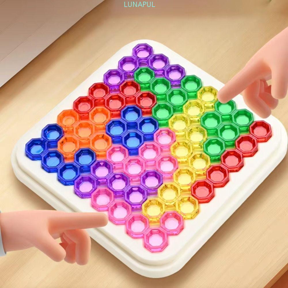 LUNAPUL บล็อกเกมกระดาน Sudoku, 40 Challenges สไลด์เรขาคณิตเกมกระดานปริศนา, Montessori แบบพกพา Early 