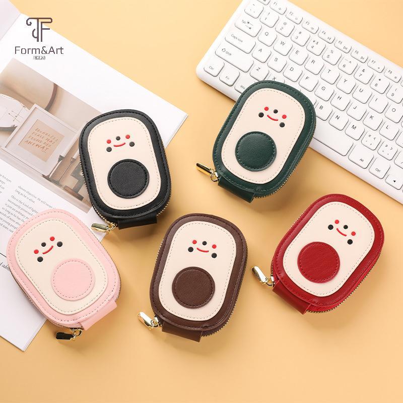 Form & Art Avocado Card Holder กระเป๋าเงินPU-leatherสำหรับผู้หญิง มีพื้นที่เก็บเหรียญและบัตรมากขึ้น