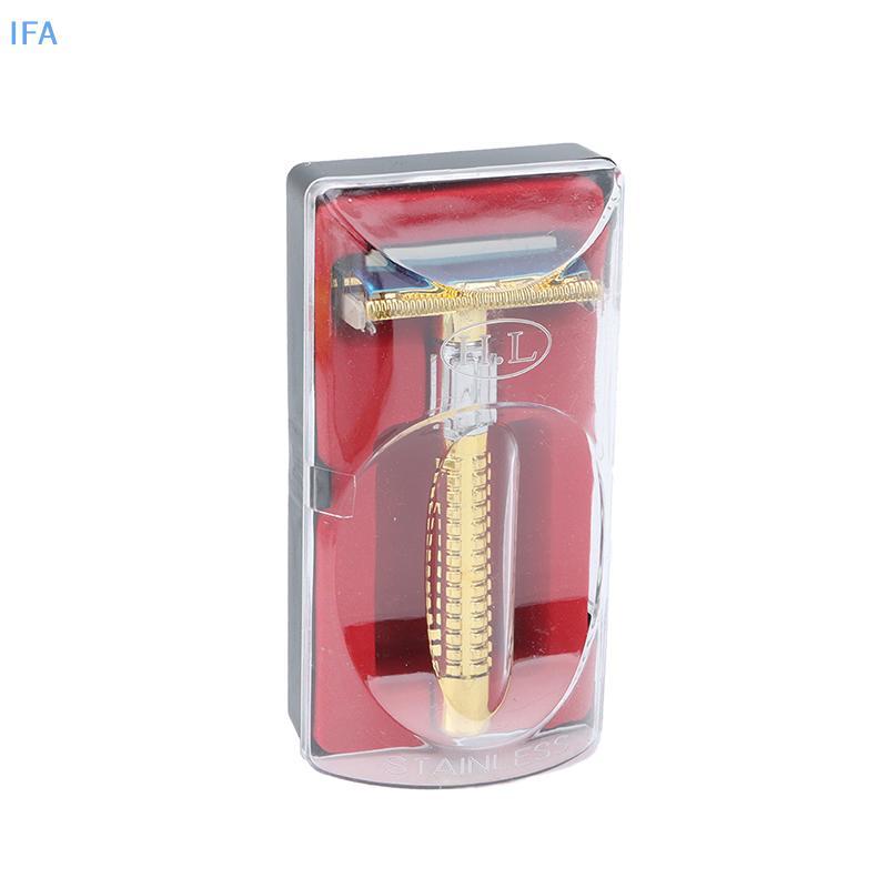IFA Retro Safety Razor Box Handle มีดโกนเครื่องมือโกนหนวดเครื่องมือโกนหนวดผู้ชายมีดโกนใบหน้าดี
