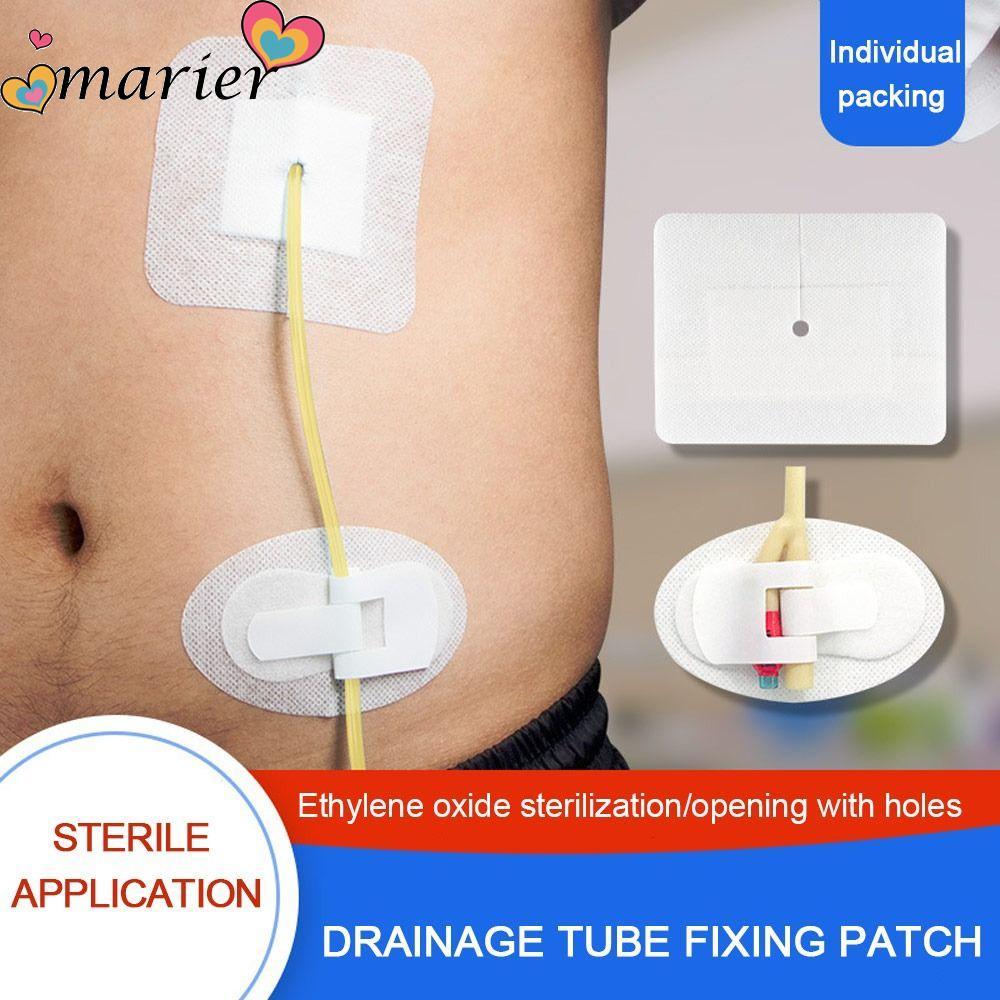 MARIER 10pcs Feeding Tube Pad, Gtube Supplies อุปกรณ์ไตเทียม Chest Catheter Cover, ทนทานแผลไตเทียมแผ