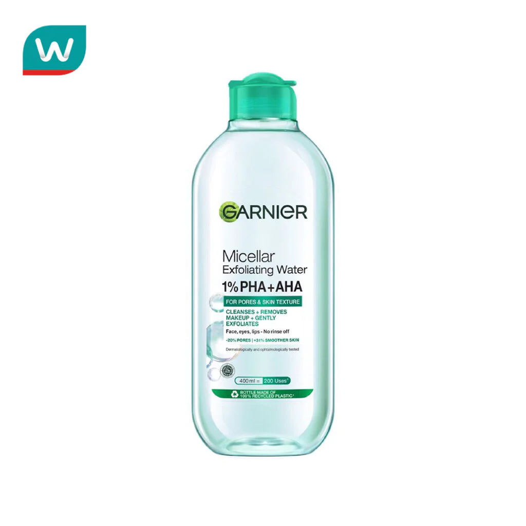 Garnier การ์นิเย่ ไมเซล่า เอ็กซ์โฟลิเอตติ้ง วอเตอร์ ฟอร์ พอร์ แอนด์ สกิน เท็กซ์เจอร์ 400 มล.