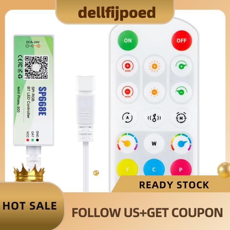 delfijpoedSP668E SPI RGB LED Controller 600 IC รองรับ BT APP 2.4G รีโมทสําหรับ WS2811/สําหรับ WS2812