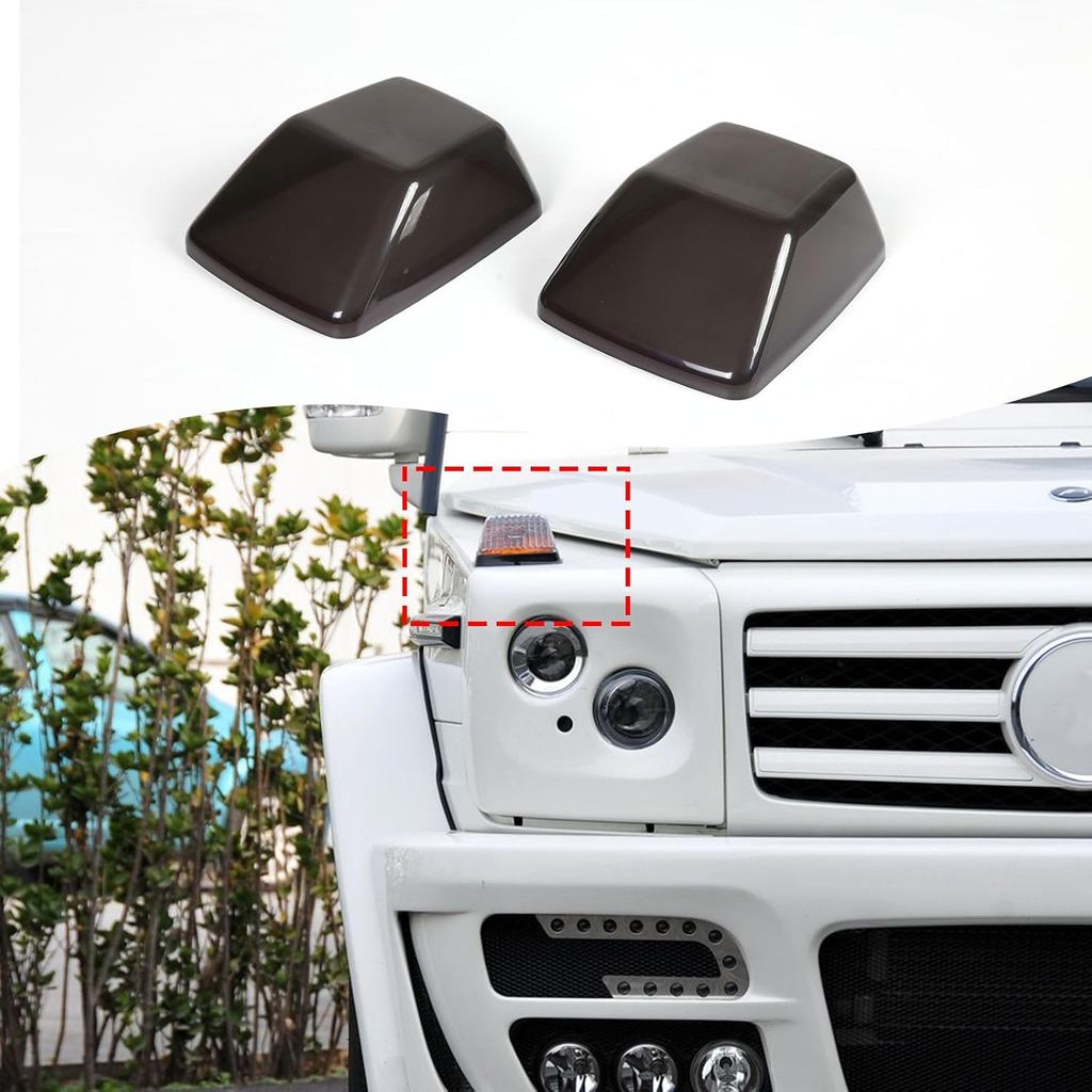 TOYCIDFG รถ Hood ไฟเลี้ยวด้านหน้าโคมไฟ Tinted ฝาครอบสําหรับ Mercedes Benz G-Class 2007-2018 G500 G55