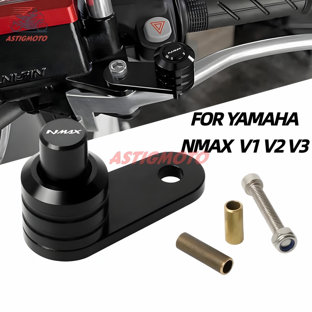 สําหรับ YAMAHA NMAX V1 V2 V3 Turbo NMAX 155/125 รถจักรยานยนต์ที่จอดรถเบรคสวิทช์ CNC อลูมิเนียมรถจักรยานยนต์เบรค Lever ที่จอดรถล็อคจับ