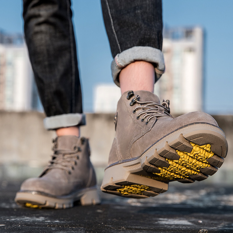 ขนาด 38-44 รองเท้าบู๊ทมาร์ตินหนังแท้คุณภาพสูงสําหรับผู้ชายลําลองรองเท้ากันลื่นทนทาน - รูปที่ 7