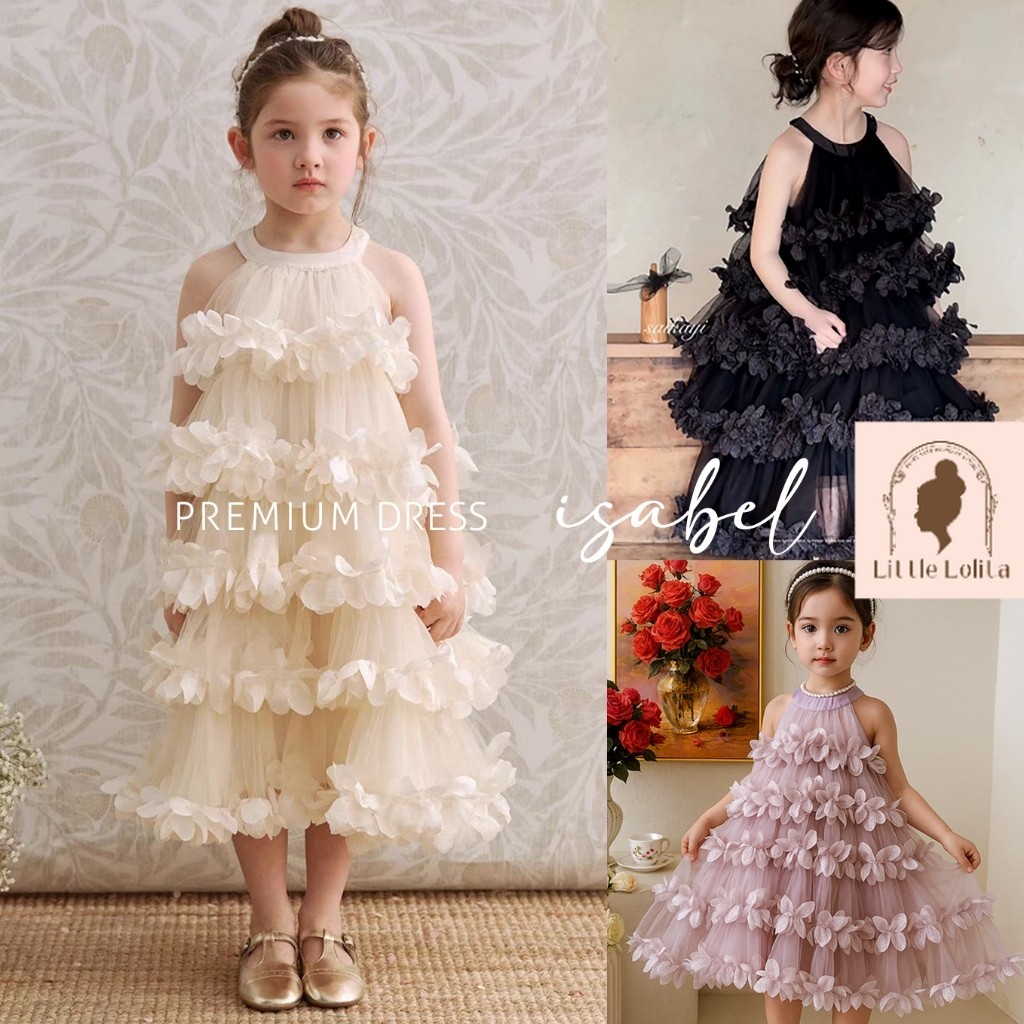 3-8th ISABEL PREMIUM DRESS - ชุดเด็กผู้หญิง Tutu Wing Party DRESS
