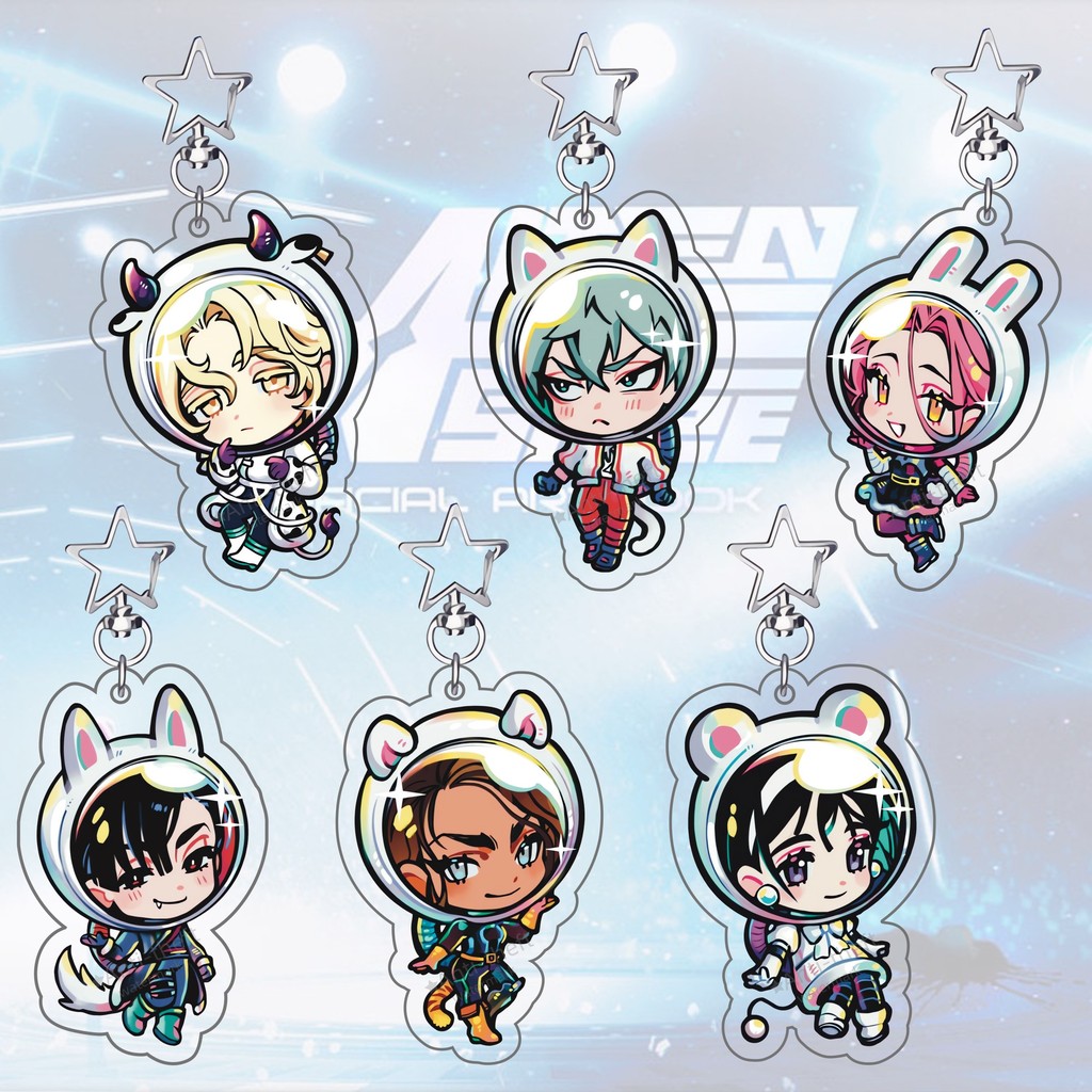 อะนิเมะยอดนิยม Alien Stage -Hibis พวงกุญแจสําหรับผู้หญิงอุปกรณ์เสริมกระเป๋า IVAN MIZI TILL LUKA SUA 