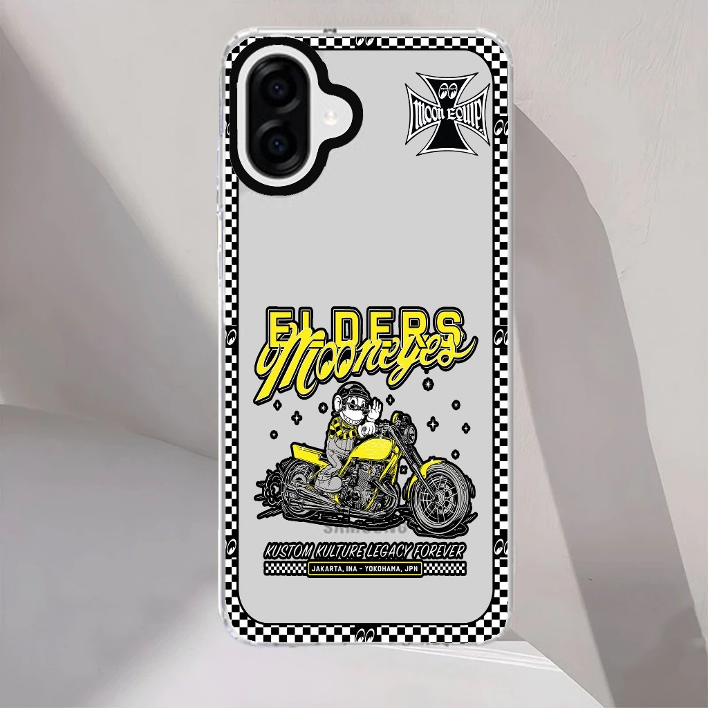 เคสซิลิโคนใส Premium Clear Compatible สําหรับ SAMSUNG A07 4G A17 5G 2025 - MOONEYES ELDERS Motif