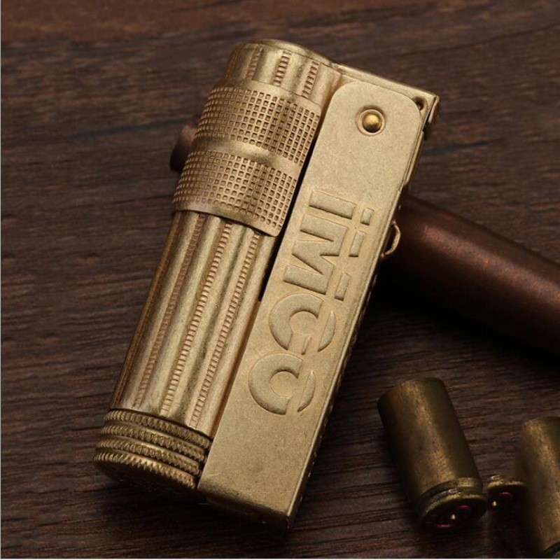 ไฟแช็คน้ำมันก๊าด IMCO มาตรฐาน ชุดเต็ม ไฟแช็คทองแดงแท้แบบคลาสสิก