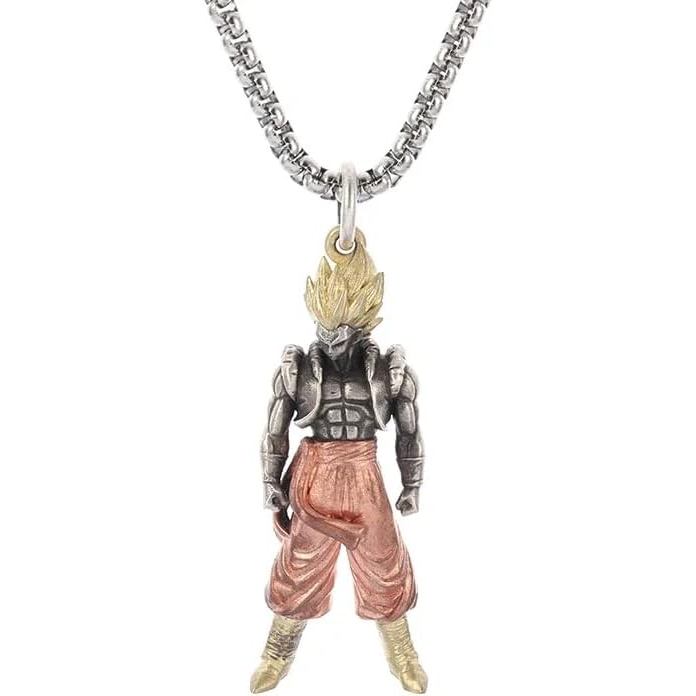 Generic ใหม่ Anime สแตนเลส DBZ satin คอสเพลย์ vegito สร้อยคอ Cadena 2024 เหลือง แดง เงิน