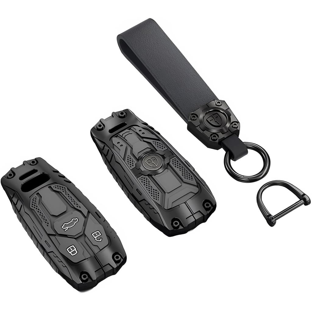 Audi Heavy Metal Key Fob Cover Protector, พวงกุญแจ, อุปกรณ์เสริมสําหรับ Audi A4 Q7 Q5 A6 R8 S5