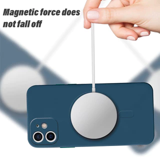 เอ็มแอนด์เค | แผ่นแม่เหล็กซิลิโคนเหลวบางเฉียบ MagSafe อุปกรณ์เสริมแม่เหล็กชาร์จไร้สาย Universal Easy-to-Stick