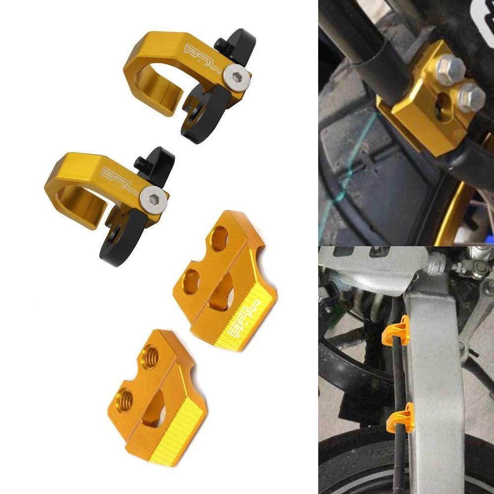 รถจักรยานยนต์ด้านหน้าด้านหลังเบรคท่อ Snap Line ผู้ถือท่อสาย Clamp สําหรับ Suzuki RM125 RM250 RMZ250 