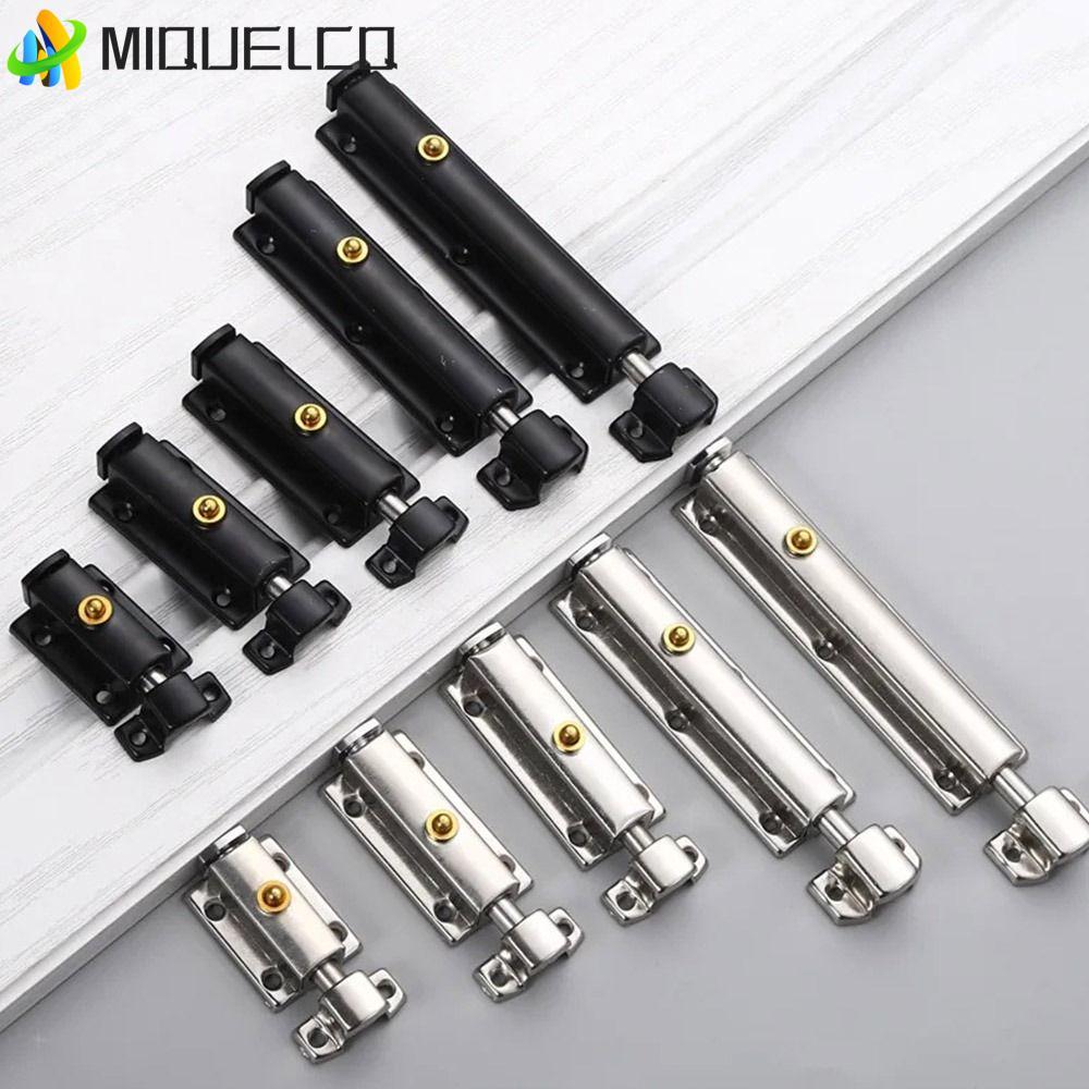 MIQUELCQ หัวเข็มขัดประตู, Anti-lock Anti-theft Automatic Door Bolt, Retro Spring Stainless Steel หนาประตู Hasps ตู้