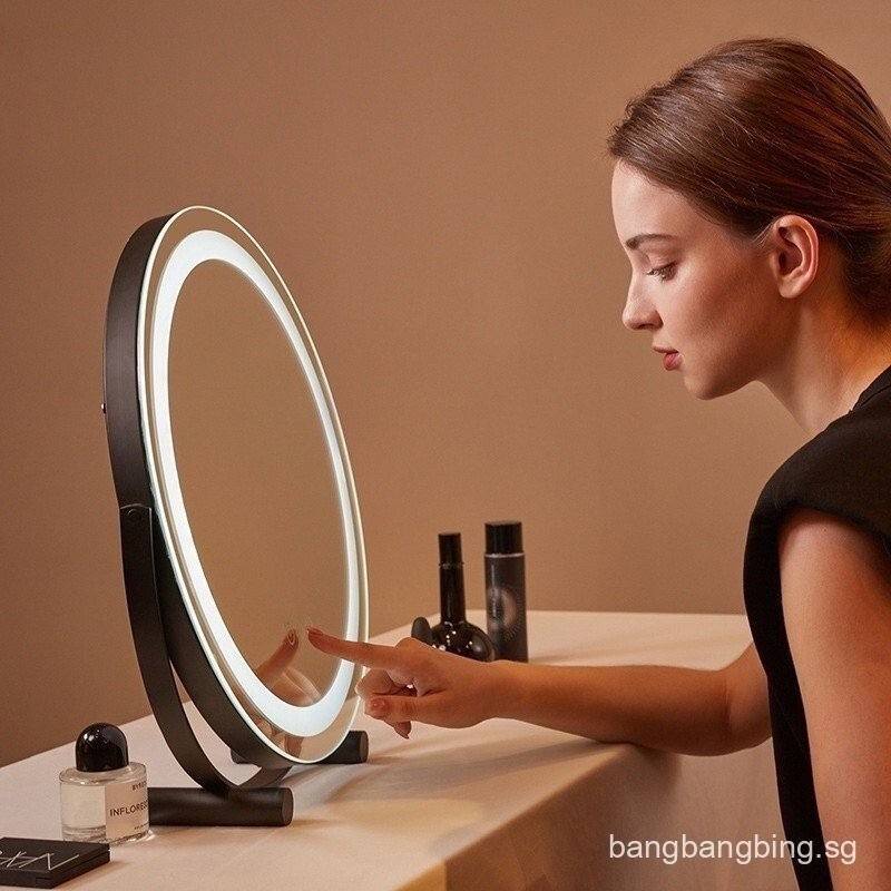 LED Makeup Mirror Tabletop Mirror with Lamp Intelligent Mirror Makeup Tabletop Bedroom Makeup Make u