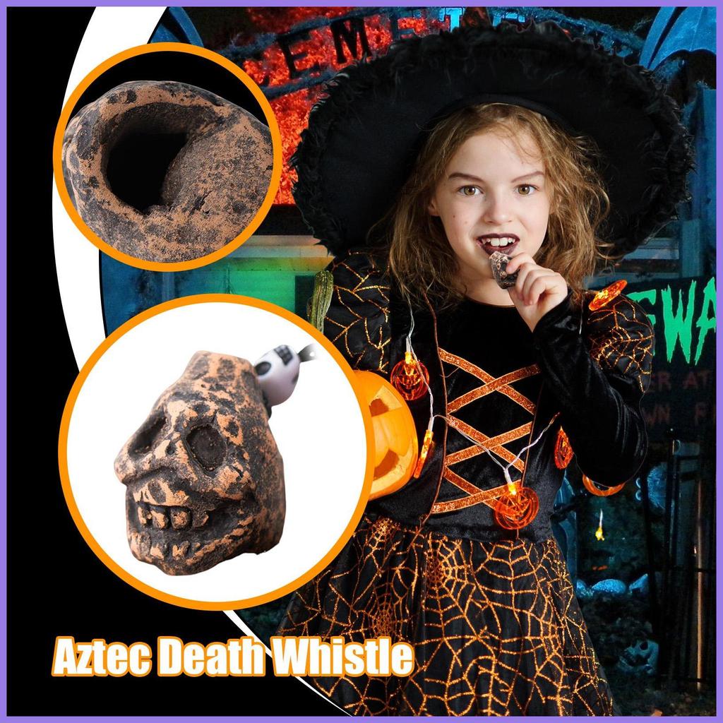 นกหวีด Aztec ส่งชิลลงกระดูกสันหลังของคุณ Aztec Death Whistle Loud Human Scream สําหรับฮาโลวีนคอสเพลย