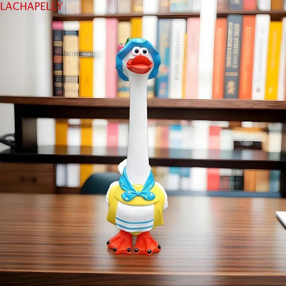 LACHAPELLY Geese ตุ๊กตา, Handmade ตลกสวน Geese ประติมากรรม, ตกแต่งวันหยุดเรซิ่น Rustic น่ารัก Goose 