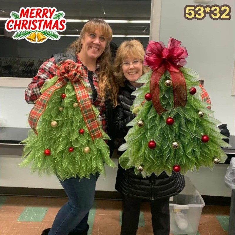 ✨พวงหรีดต้นคริสต์มาส ตกแต่งด้วยลูกบอลจำลอง สำหรับประตูหน้าบ้าน ของตกแต่งวันคริสต์มาส